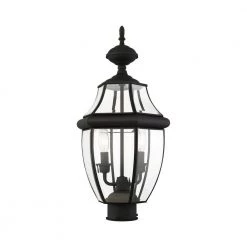 Monterey 2 Light Black Outdoor Post Top Lantern by Livex Lighting 14 Monterey 2 Light Black Outdoor Post Top Lantern by Livex Lighting -Livex Lighting shop black livex lighting post lanterns 2254 04 44 1000