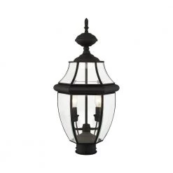 Monterey 2 Light Black Outdoor Post Top Lantern by Livex Lighting 12 Monterey 2 Light Black Outdoor Post Top Lantern by Livex Lighting -Livex Lighting shop black livex lighting post lanterns 2254 04 4f 1000