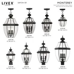 Monterey 2 Light Black Outdoor Post Top Lantern by Livex Lighting 10 Monterey 2 Light Black Outdoor Post Top Lantern by Livex Lighting -Livex Lighting shop black livex lighting post lanterns 2254 04 66 1000