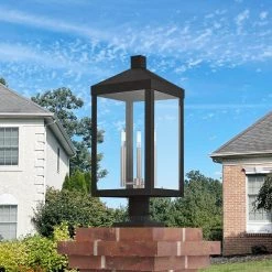 Nyack 3-Light Black Outdoor Post Top Lantern by Livex Lighting 12 Nyack 3-Light Black Outdoor Post Top Lantern by Livex Lighting -Livex Lighting shop black livex lighting post light sets 20586 04 66 1000