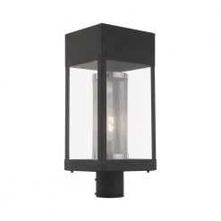 Franklin Medium 1-Light Black Post Head Lantern by Livex Lighting -Livex Lighting shop black livex lighting post light sets 20763 04 44 1000