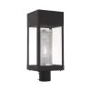 Franklin Medium 1-Light Black Post Head Lantern by Livex Lighting