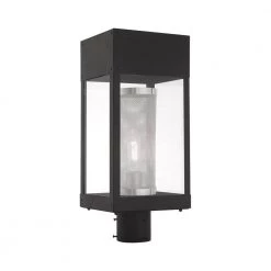 Franklin Medium 1-Light Black Post Head Lantern by Livex Lighting