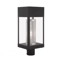 Franklin Medium 1-Light Black Post Head Lantern by Livex Lighting -Livex Lighting shop black livex lighting post light sets 20763 04 fa 1000