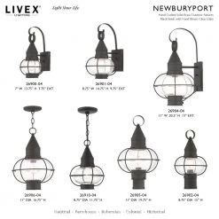 Newburyport 1 Light Black Outdoor Post Top Lantern by Livex Lighting -Livex Lighting shop black livex lighting post light sets 26905 04 1f 1000