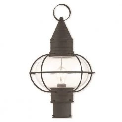 Newburyport 1 Light Black Outdoor Post Top Lantern by Livex Lighting