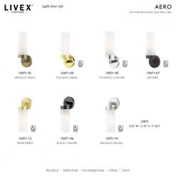 Aero 1 Light Black ADA Single Sconce by Livex Lighting -Livex Lighting shop black livex lighting vanity lighting 10103 04 31 1000