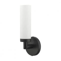Aero 1 Light Black ADA Single Sconce by Livex Lighting -Livex Lighting shop black livex lighting vanity lighting 10103 04 c3 1000