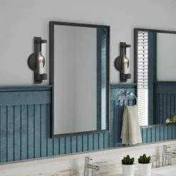 Castleton 1-Light Black ADA Single Sconce With Clear Glass by Livex Lighting -Livex Lighting shop black livex lighting vanity lighting 10141 04 66 1000