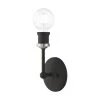 Lansdale 1-Light Black ADA Wall Sconce with Brushed Nickel Accent by Livex Lighting