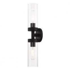 Ludlow 19.25 in. 2-Light Black ADA Vanity Light with Clear Glass by Livex Lighting 15 Ludlow 19.25 in. 2-Light Black ADA Vanity Light with Clear Glass by Livex Lighting -Livex Lighting shop black livex lighting vanity lighting 16172 04 1f 1000