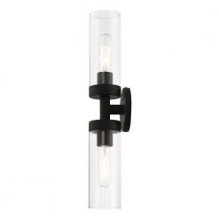 Ludlow 19.25 in. 2-Light Black ADA Vanity Light with Clear Glass by Livex Lighting 17 Ludlow 19.25 in. 2-Light Black ADA Vanity Light with Clear Glass by Livex Lighting -Livex Lighting shop black livex lighting vanity lighting 16172 04 fa 1000