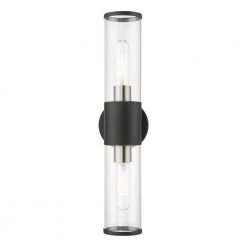 Banca 4.25 in. 2 Light Black Wall Sconce by Livex Lighting 20 Banca 4.25 in. 2 Light Black Wall Sconce by Livex Lighting -Livex Lighting shop black livex lighting vanity lighting 17282 04 4f 1000