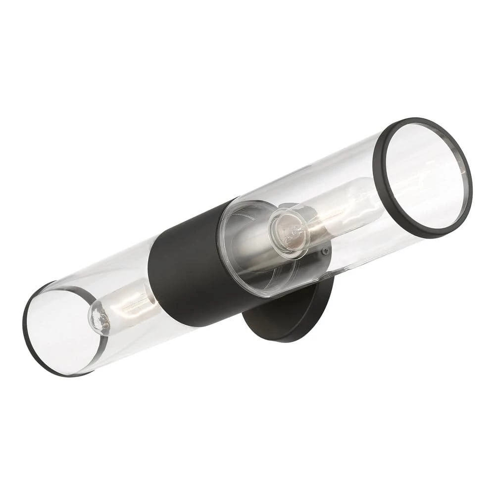 Banca 4.25 in. 2 Light Black Wall Sconce by Livex Lighting 11 Banca 4.25 in. 2 Light Black Wall Sconce by Livex Lighting - Image 11