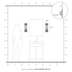 Zurich 1-Light Black Wall Sconce with Clear Seeded Glass and Brushed Nickel Accent by Livex Lighting 23 Zurich 1-Light Black Wall Sconce with Clear Seeded Glass and Brushed Nickel Accent by Livex Lighting -Livex Lighting shop black livex lighting vanity lighting 18471 04 31 1000