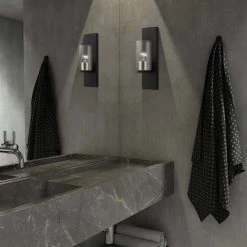 Zurich 1-Light Black Wall Sconce with Clear Seeded Glass and Brushed Nickel Accent by Livex Lighting 15 Zurich 1-Light Black Wall Sconce with Clear Seeded Glass and Brushed Nickel Accent by Livex Lighting -Livex Lighting shop black livex lighting vanity lighting 18471 04 66 1000