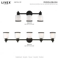 Middlebush 3 Light Black Vanity Sconce by Livex Lighting -Livex Lighting shop black livex lighting vanity lighting 40213 04 d4 1000