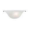 Wynnewood 1-Light Black Wall Sconce with Alabaster Glass by Livex Lighting