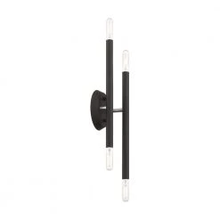 Soho 5.125 in. 4-Light Black ADA Sconce by Livex Lighting -Livex Lighting shop black livex lighting vanity lighting 46771 04 fa 1000