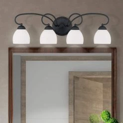 Brookside 4 Light Black Bath Vanity by Livex Lighting -Livex Lighting shop black livex lighting vanity lighting 4754 04 1d 1000