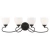 Brookside 4 Light Black Bath Vanity by Livex Lighting