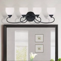Brookside 4 Light Black Bath Vanity by Livex Lighting -Livex Lighting shop black livex lighting vanity lighting 4754 04 a0 1000