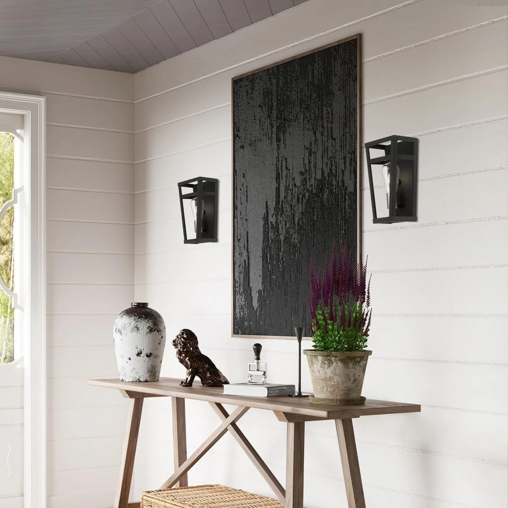 Schofield 7 in. 1-Light Black ADA Sconce with Brushed Nickel Accents by Livex Lighting 8 Schofield 7 in. 1-Light Black ADA Sconce with Brushed Nickel Accents by Livex Lighting - Image 8