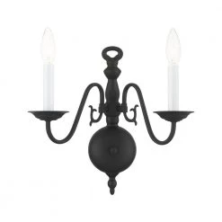 Williamsburg 2 Light Black Sconce by Livex Lighting