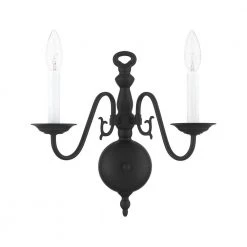 Williamsburg 2 Light Black Sconce by Livex Lighting -Livex Lighting shop black livex lighting vanity lighting 5002 04 c3 1000