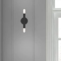 Copenhagen 2 Light Black ADA Wall Sconce by Livex Lighting -Livex Lighting shop black livex lighting vanity lighting 51132 04 40 1000