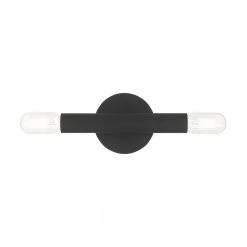 Copenhagen 2 Light Black ADA Wall Sconce by Livex Lighting -Livex Lighting shop black livex lighting vanity lighting 51132 04 4f 1000