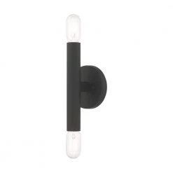 Copenhagen 2 Light Black ADA Wall Sconce by Livex Lighting