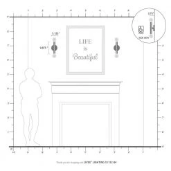 Copenhagen 2 Light Black ADA Wall Sconce by Livex Lighting -Livex Lighting shop black livex lighting vanity lighting 51132 04 77 1000