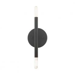 Copenhagen 2 Light Black ADA Sconce by Livex Lighting -Livex Lighting shop black livex lighting vanity lighting 51172 04 4f 1000