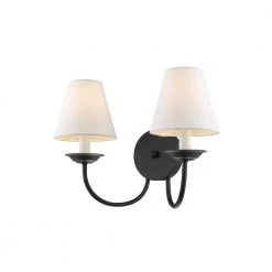 Mendham 2 Light Black Wall Sconce by Livex Lighting -Livex Lighting shop black livex lighting vanity lighting 5272 04 1f 1000