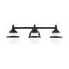 Oldwick 3 Light Black Vanity Sconce by Livex Lighting