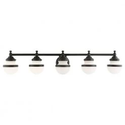 Oldwick 5 Light Black Vanity Sconce by Livex Lighting