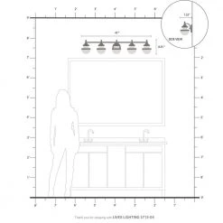 Oldwick 5 Light Black Vanity Sconce by Livex Lighting -Livex Lighting shop black livex lighting vanity lighting 5715 04 77 1000