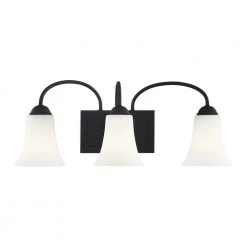Ridgedale 3 Light Black Bath Vanity by Livex Lighting