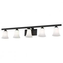 Ridgedale 5 Light Black Bath Vanity by Livex Lighting -Livex Lighting shop black livex lighting vanity lighting 6485 04 76 1000