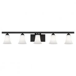 Ridgedale 5 Light Black Bath Vanity by Livex Lighting -Livex Lighting shop black livex lighting vanity lighting 6485 04 fa 1000