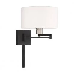 Swing Arm Wall Lamps 1 Light Black Swing Arm Wall Lamp by Livex Lighting -Livex Lighting shop black livex lighting wall lamps 40036 04 1f 1000
