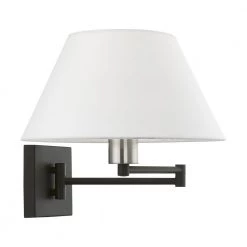 Black Hardwired/Plug-In Swing Arm Wall Lamp by Livex Lighting -Livex Lighting shop black livex lighting wall lamps 40039 04 1f 1000