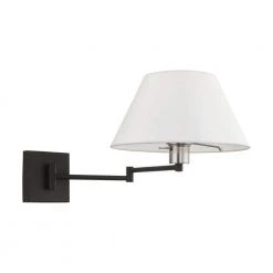 Black Hardwired/Plug-In Swing Arm Wall Lamp by Livex Lighting -Livex Lighting shop black livex lighting wall lamps 40039 04 44 1000