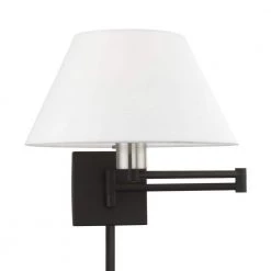 Black Hardwired/Plug-In Swing Arm Wall Lamp by Livex Lighting -Livex Lighting shop black livex lighting wall lamps 40039 04 4f 1000