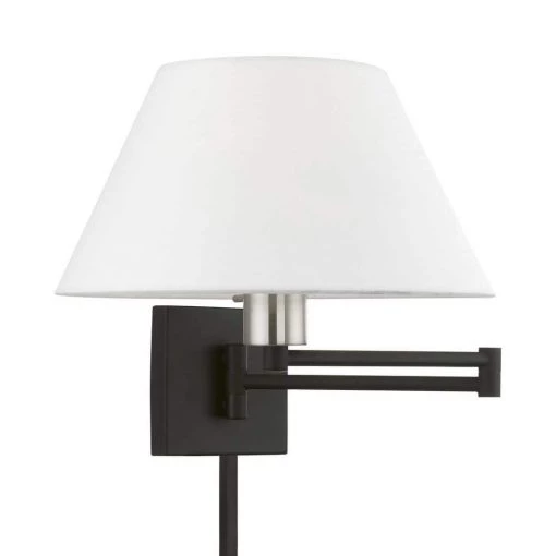 Black Hardwired/Plug-In Swing Arm Wall Lamp by Livex Lighting -Livex Lighting shop black livex lighting wall lamps 40039 04 64 1000