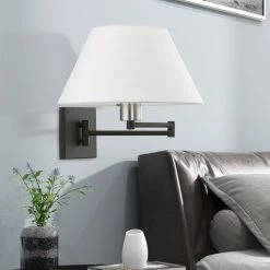 Black Hardwired/Plug-In Swing Arm Wall Lamp by Livex Lighting -Livex Lighting shop black livex lighting wall lamps 40039 04 66 1000