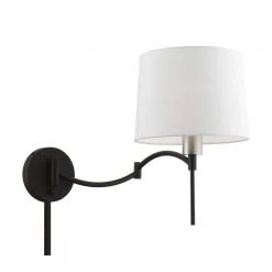 Black Hardwired/Plug-In Swing Arm Wall Lamp by Livex Lighting -Livex Lighting shop black livex lighting wall lamps 40044 04 4f 1000