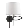 Black Hardwired/Plug-In Swing Arm Wall Lamp by Livex Lighting