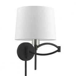 Black Hardwired/Plug-In Swing Arm Wall Lamp by Livex Lighting -Livex Lighting shop black livex lighting wall lamps 40044 04 c3 1000